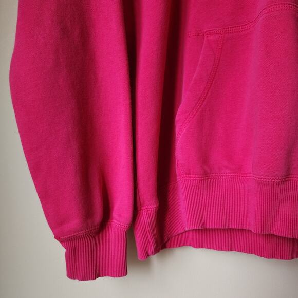 Nike Pullover Sweatshirt Womens Size Large Hoodie Spellout Pink Drawstring - Picture 4 of 9